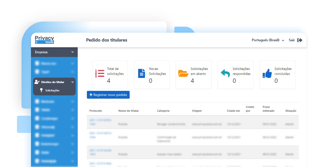 Pedido dos Titulares - Privacy Tools